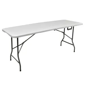 Mesa Plegable Rect (240x75x74x4.2cm) ES20574  | Color Blanco